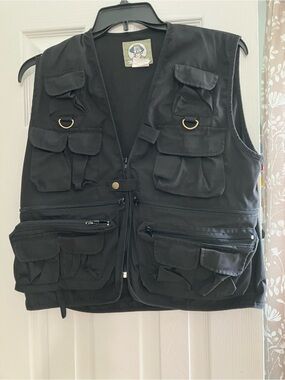 Rothco Black Multi-Pocket Utility Vest uncle Milty size small